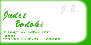 judit bodoki business card